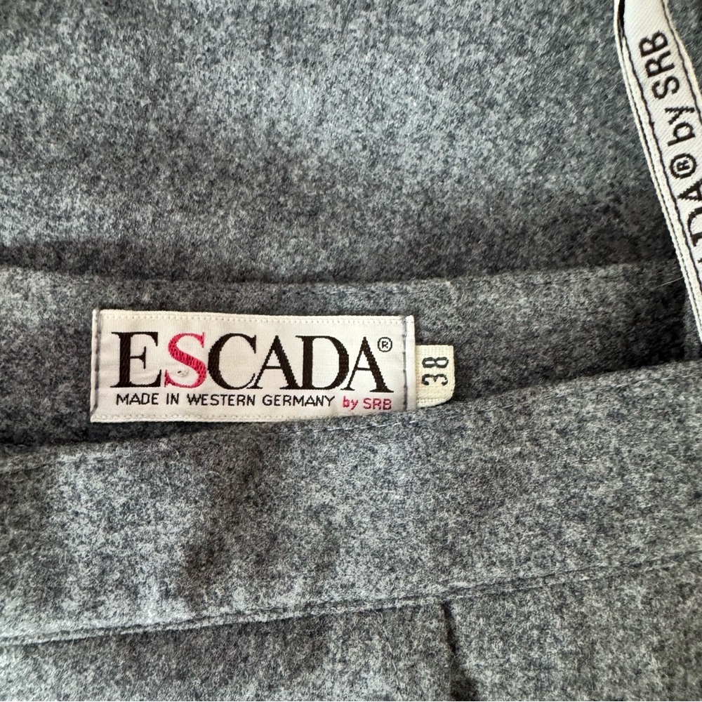 Escada skirt long wool made in Germany 🇩🇪 38 Heather Gray Skirt - Picture 6 of 6